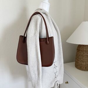 Adrienne Vittardini Brown Leather Shoulder / Satchel Bag